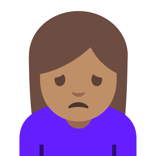 Person Frowning: Medium Skin Tone, the previous design