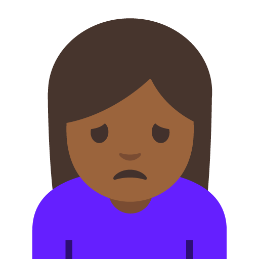 Woman Frowning: Medium-Dark Skin Tone, the design in this release