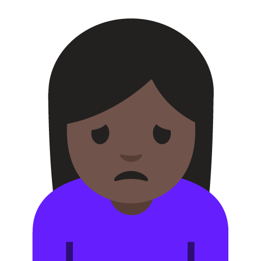 Woman Frowning: Dark Skin Tone, the design in this release