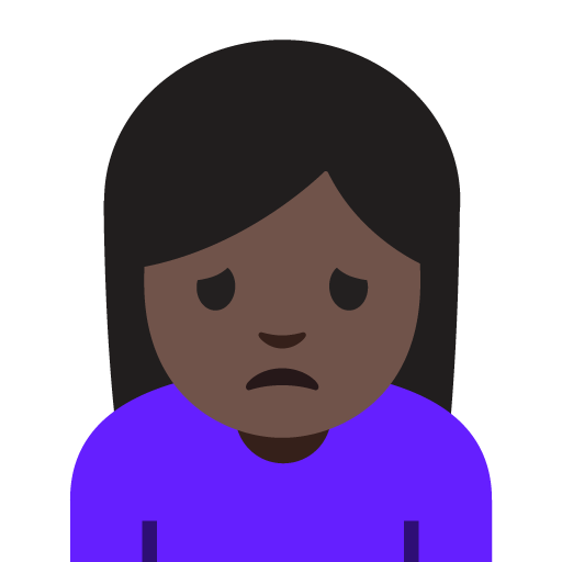 Person Frowning: Dark Skin Tone, the previous design