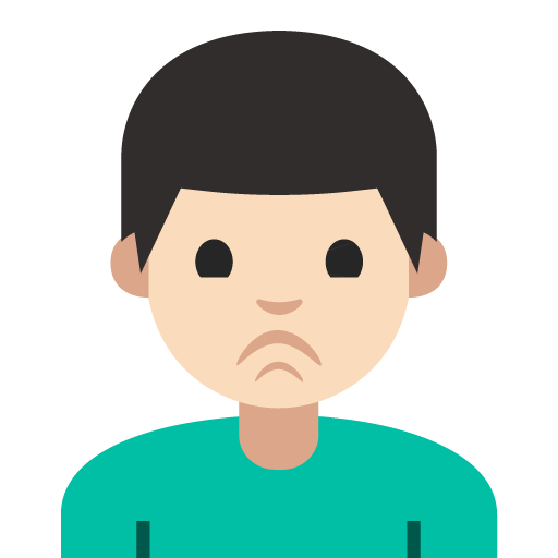 Man Pouting: Light Skin Tone, the design in this release