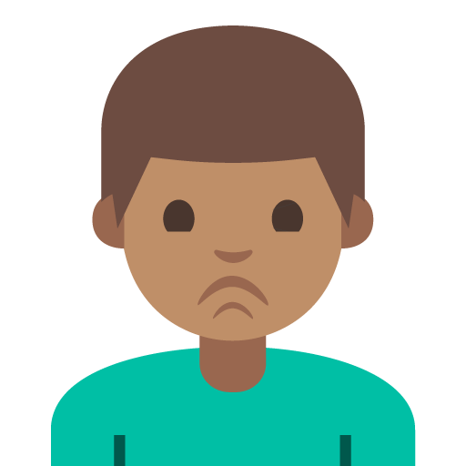 Man Pouting: Medium Skin Tone, the design in this release