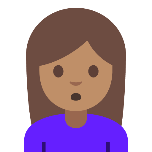 Person Pouting: Medium Skin Tone, the previous design