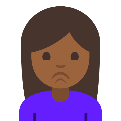 Woman Pouting: Medium-Dark Skin Tone, the design in this release