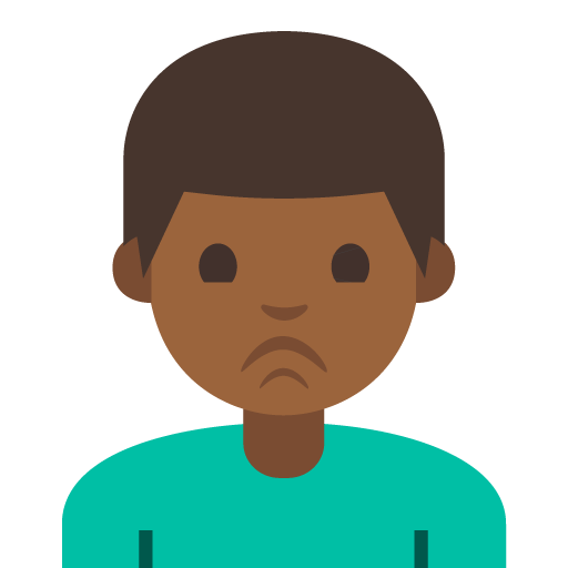 Man Pouting: Medium-Dark Skin Tone, the design in this release