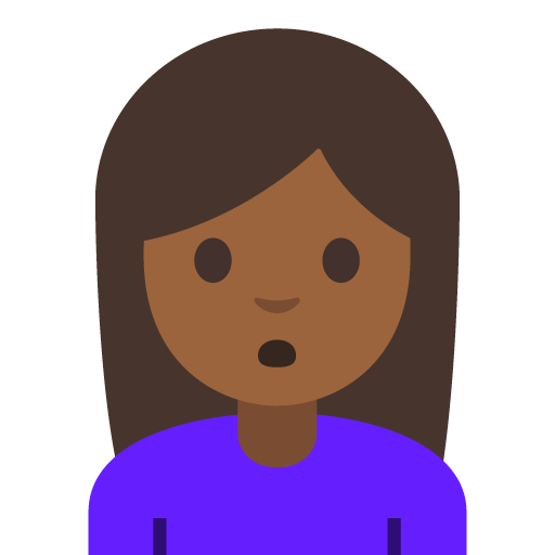 Person Pouting: Medium-Dark Skin Tone, the previous design