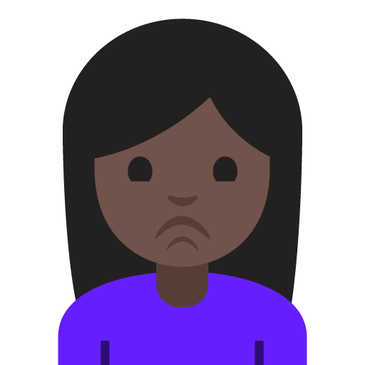 Woman Pouting: Dark Skin Tone, the design in this release