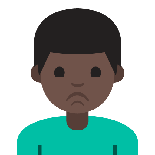 Man Pouting: Dark Skin Tone, the design in this release