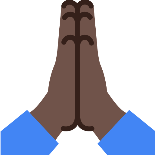 Folded Hands: Dark Skin Tone, the previous design