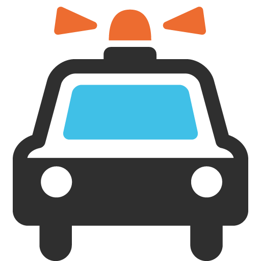 Oncoming Police Car, the previous design