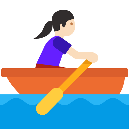 Woman Rowing Boat: Light Skin Tone, the previous design