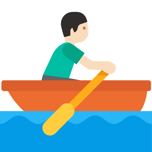 Man Rowing Boat: Light Skin Tone, the previous design