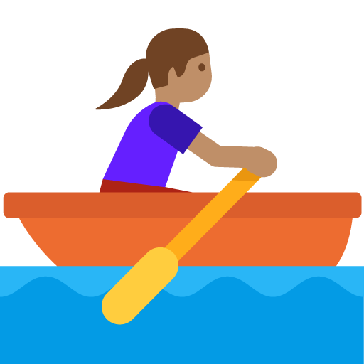 Woman Rowing Boat: Medium Skin Tone, the previous design