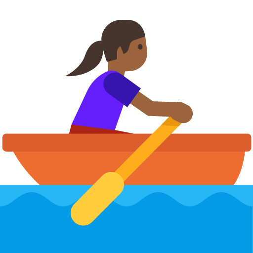 Woman Rowing Boat: Medium-Dark Skin Tone, the previous design