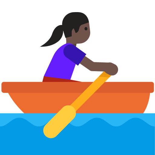 Woman Rowing Boat: Dark Skin Tone, the previous design