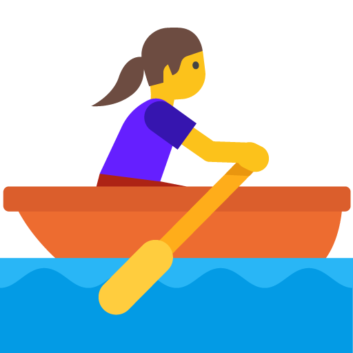 Woman Rowing Boat, the previous design