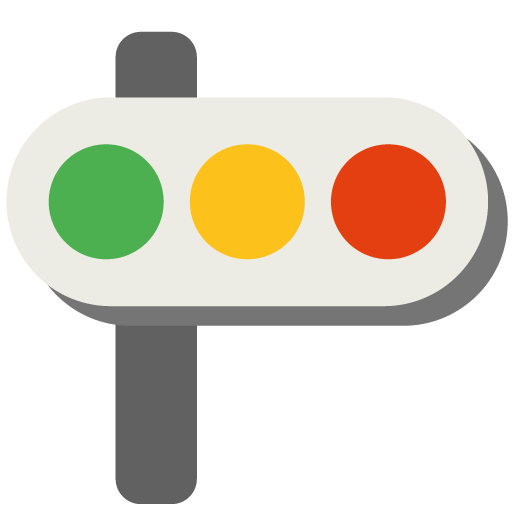 Horizontal Traffic Light as drawn by Google in Android 7.1