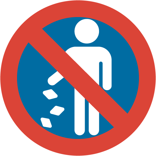 No Littering as drawn by Google in Android 7.1