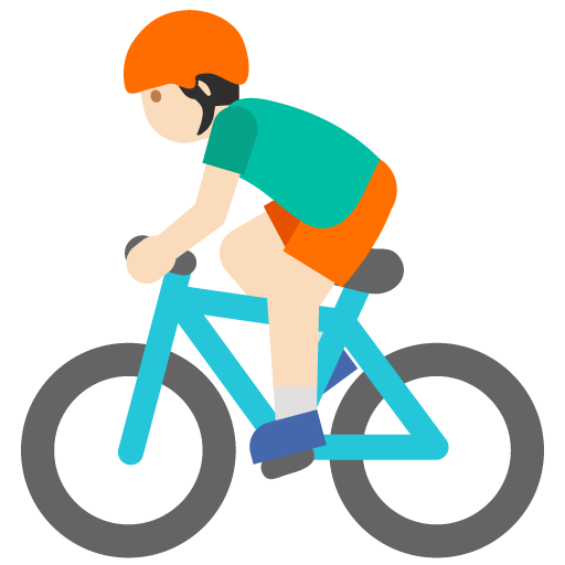 Man Biking: Light Skin Tone, the previous design