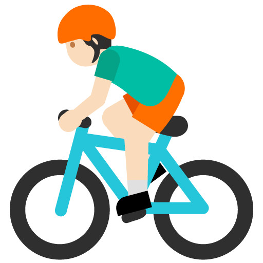 Person Biking: Light Skin Tone, the previous design