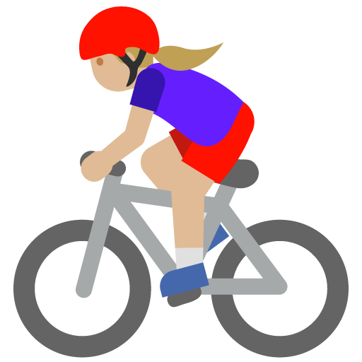 Woman Biking: Medium-Light Skin Tone, the previous design