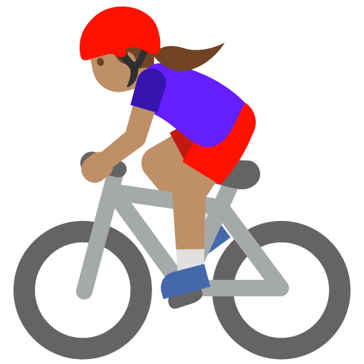 Woman Biking: Medium Skin Tone, the previous design