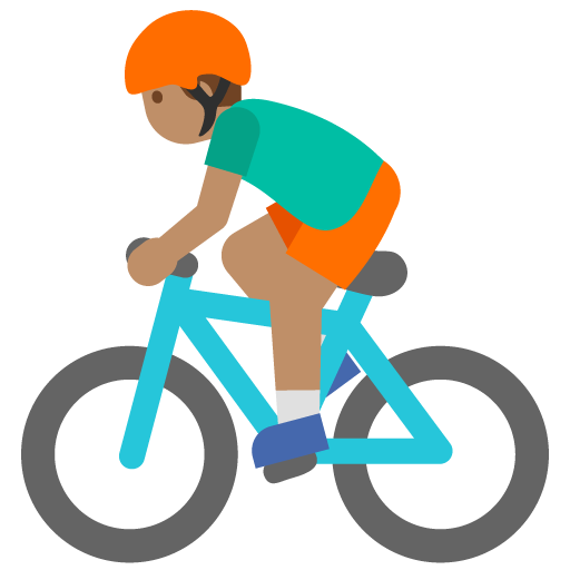 Man Biking: Medium Skin Tone, the previous design
