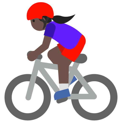 Woman Biking: Dark Skin Tone, the previous design