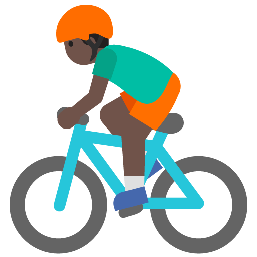 Man Biking: Dark Skin Tone, the previous design
