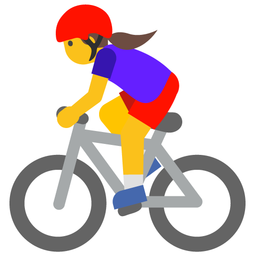 Woman Biking, the previous design