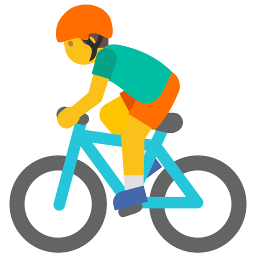 Man Biking as drawn by Google in Android 7.1