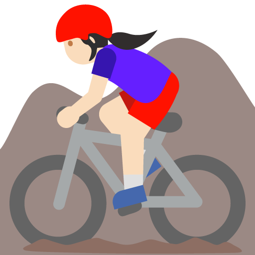 Woman Mountain Biking: Light Skin Tone, the previous design