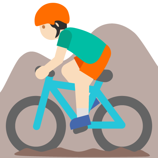 Man Mountain Biking: Light Skin Tone, the previous design