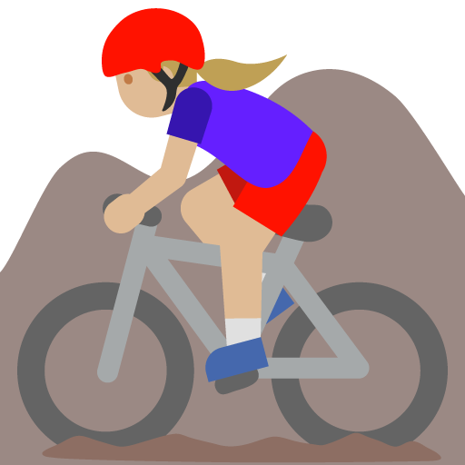 Woman Mountain Biking: Medium-Light Skin Tone, the previous design
