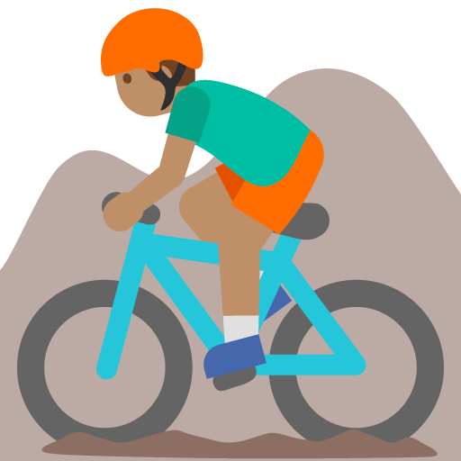 Man Mountain Biking: Medium Skin Tone, the previous design