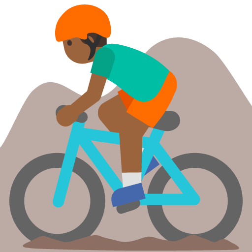 Man Mountain Biking: Medium-Dark Skin Tone, the previous design