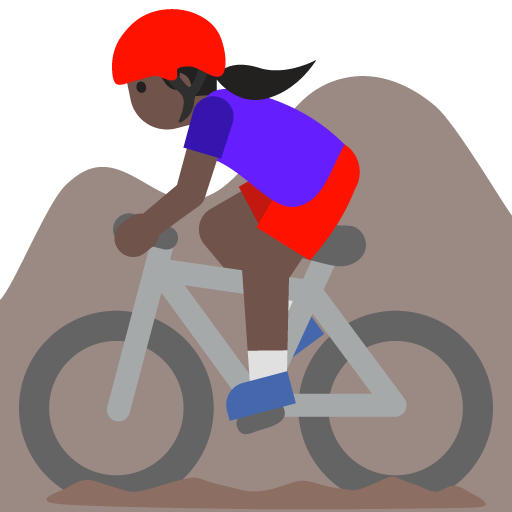 Woman Mountain Biking: Dark Skin Tone, the previous design