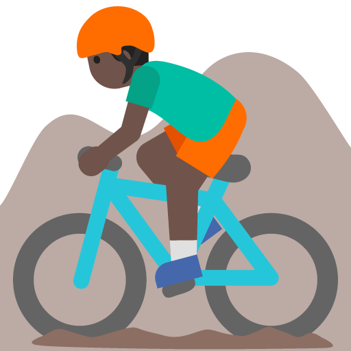Man Mountain Biking: Dark Skin Tone, the previous design