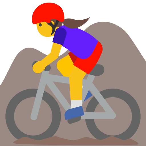 Woman Mountain Biking, the previous design