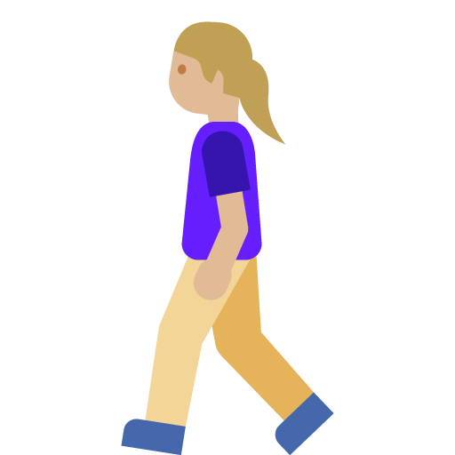 Woman Walking: Medium-Light Skin Tone, the previous design