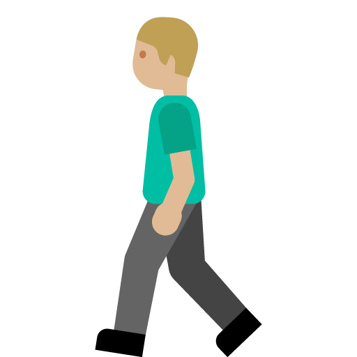 Person Walking: Medium-Light Skin Tone, the previous design