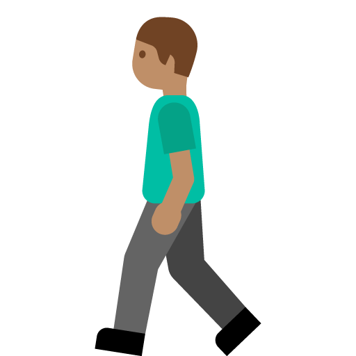 Person Walking: Medium Skin Tone, the previous design