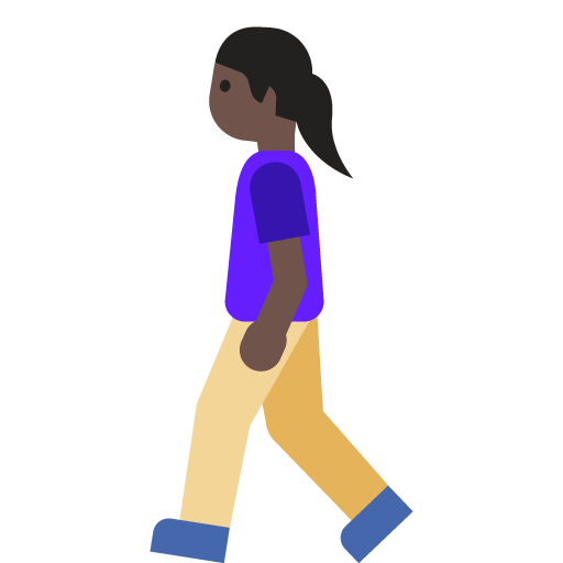 Woman Walking: Dark Skin Tone, the previous design