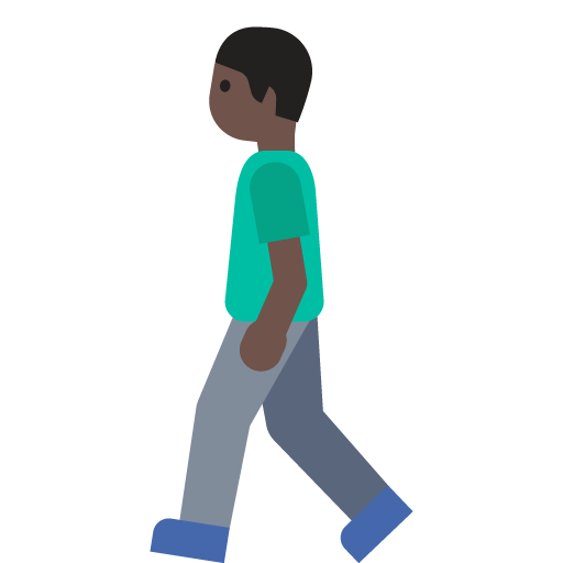 Man Walking: Dark Skin Tone, the previous design