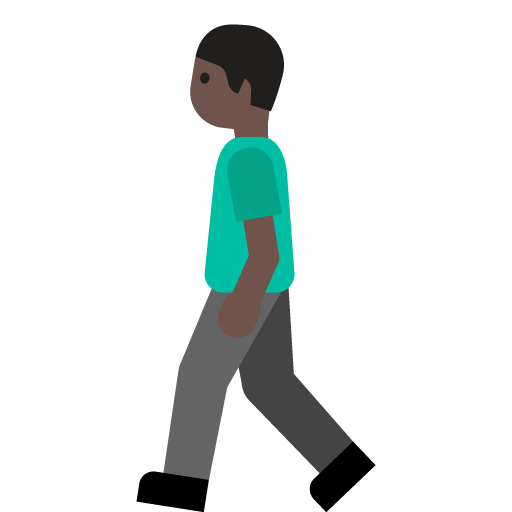 Person Walking: Dark Skin Tone, the previous design
