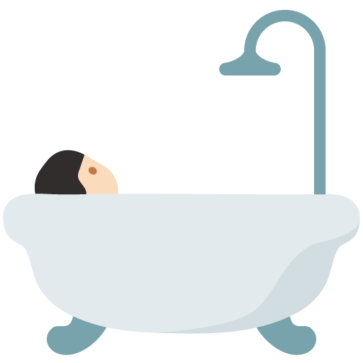 Person Taking Bath: Light Skin Tone, the previous design
