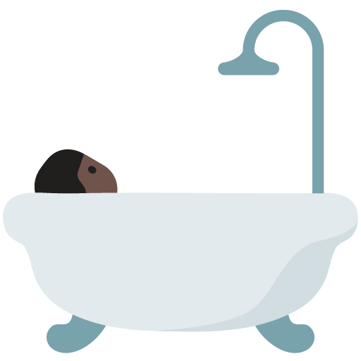 Person Taking Bath: Dark Skin Tone, the previous design