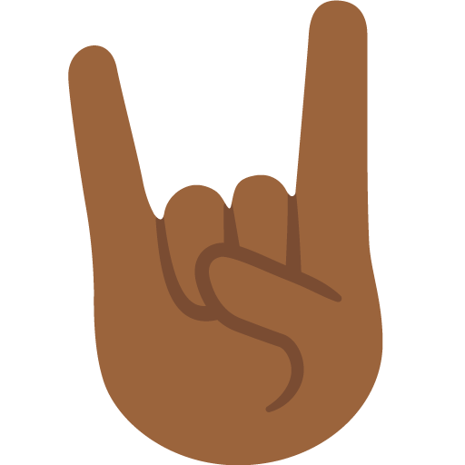 Sign of the Horns: Medium-Dark Skin Tone, the previous design