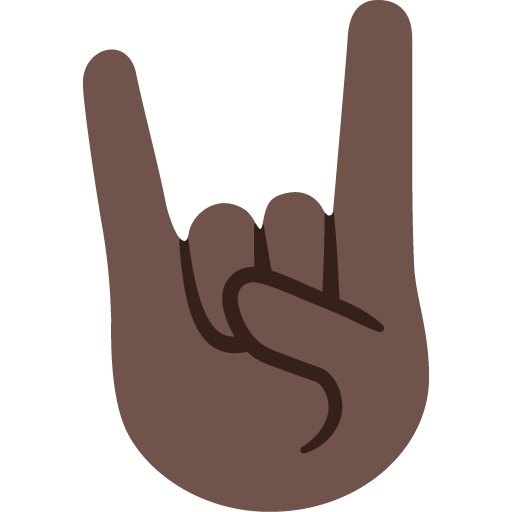Sign of the Horns: Dark Skin Tone, the previous design