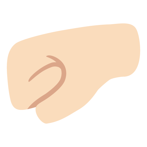Left-Facing Fist: Light Skin Tone, the previous design